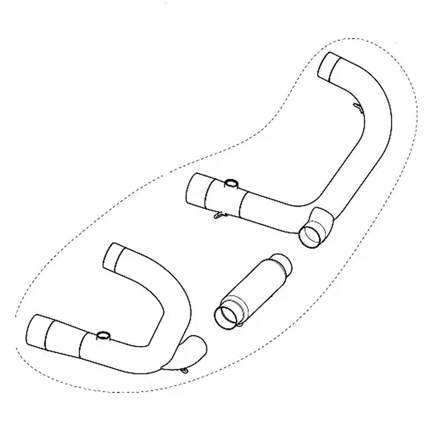 Akrapovic Stainless Steel Exhaust Header Pipe For BMW R 1200 GS ABS 2010-2012